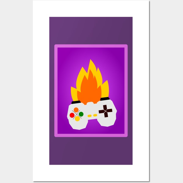 Gaming Vibes fire game Wall Art by jaml-12